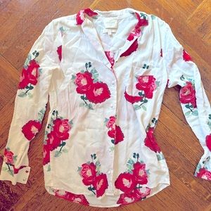 Sézane silk button floral size 36